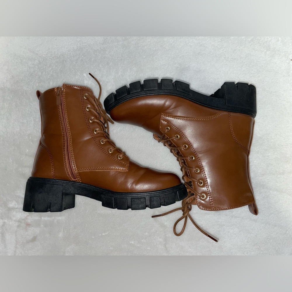 Brown Combat Boots